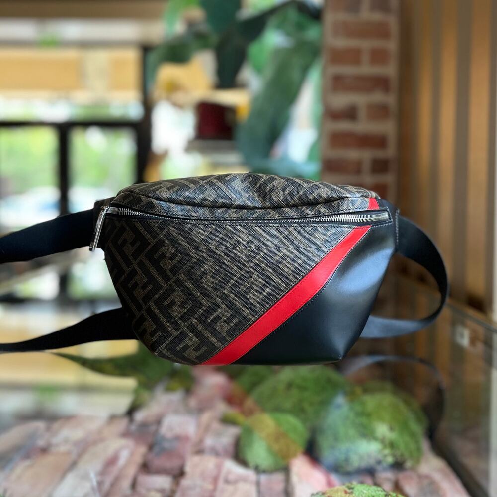 FENDI Zucca Coated Canvas Belt Bag